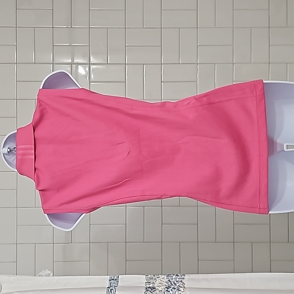 Adidas ClimateCool Sleeveless Button up Pink Top Size M - Picture 3 of 8